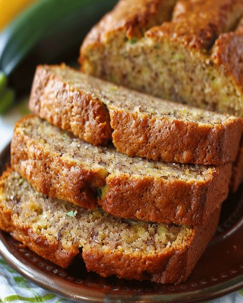 This Zucchini Banana Bread recipe blends bananas and zucchini for a healthy, moist treat. Perfect for breakfast, snacks, or dessert! Banana Zucchini Muffins Healthy, Zucchini Loaf Recipes, Banana Zucchini Bread Recipe, Banana Zucchini Cake, Zucchini Banana Bread Recipes, Banana Zucchini Bread, Healthy Zucchini Bread, Easy Zucchini Bread Recipes, Bakery Muffins