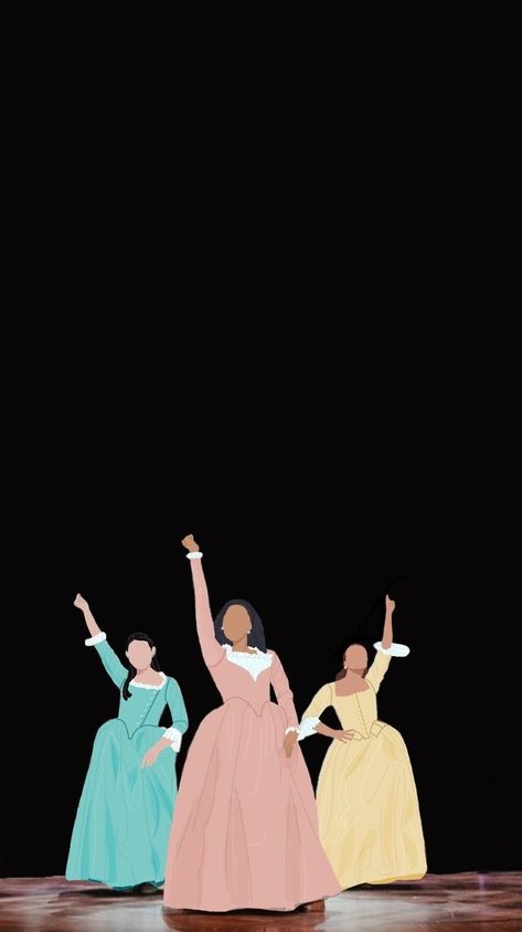 Broadway Phone Wallpaper, Schuyler Sisters Wallpaper, Musical Theatre Wallpaper Iphone, Hamilton Musical Aesthetic, Musical Theatre Wallpaper, Sister Wallpapers, Anything Goes Musical, Sister Act Musical, Sisters Wallpaper