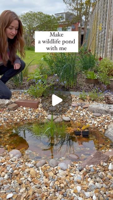 Little Pond Ideas Small Gardens, Pond Small Garden, Pond In The Garden, Home Made Ponds Ideas, Nature Pond Ideas, Small Wildlife Pond Ideas Uk, Small Yard Pond, Small Container Pond, Raised Pond Ideas Diy