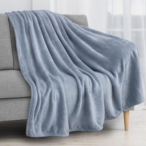 Amazon.com: PAVILIA Fleece Blanket Throw | Super Soft, Plush, Luxury Flannel Throw | Lightweight Microfiber Blanket for Sofa Couch Bed (Light Blue, 50x60 inches) : Home & Kitchen Warm Blankets Cozy, Fringe Throw Blanket, Pom Pom Blanket, Blue Throw Blanket, Microfiber Blanket, Blue Throws, Blue Blanket, Warm Blankets, Sofa Throw