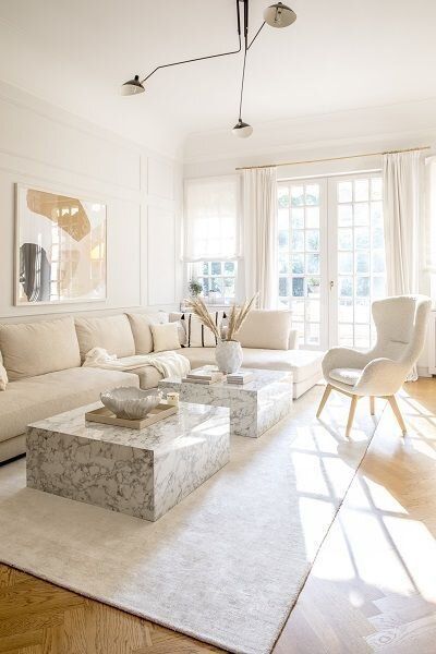 Beige And White Living Room, Rooms Decoration, White Living Room Decor, Cream Living Rooms, Cream Interior, Interior Boho, Beige Living Rooms, Small Space Living Room, 아파트 인테리어