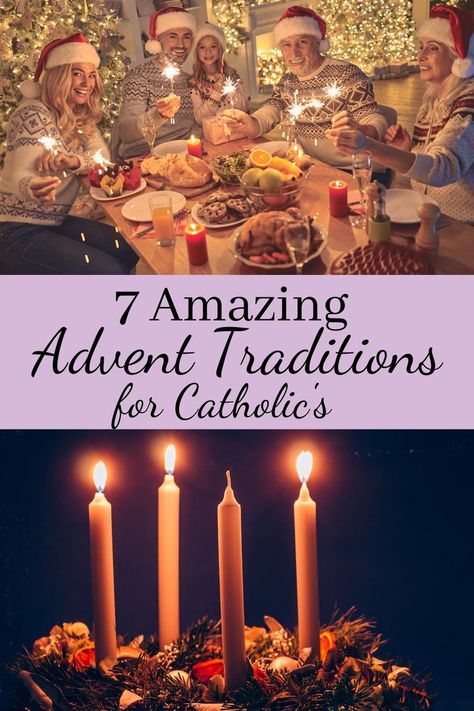 Catholic Christmas Traditions, Catholic Advent Wreath, Advent Traditions, Advent Catholic, Advent Family, The Coming Of Jesus, Catholic Feast Days, Advent Wreath Diy, Advent Crafts