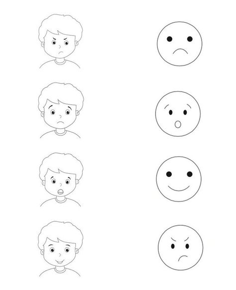 Teaching Emotions, Emotions Preschool, Emotions Activities, All About Me Preschool, Kids Worksheets Preschool, Preschool Activities Toddler, Preschool Arts And Crafts, Fun Worksheets, Exam Papers