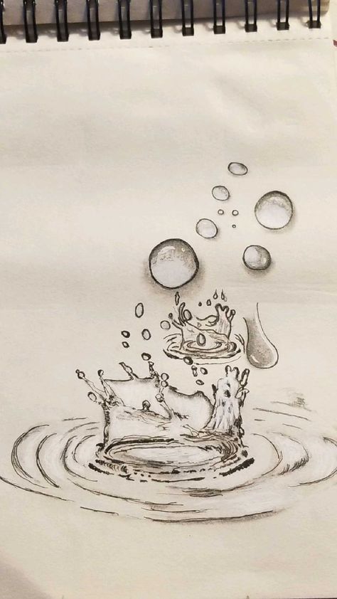 Effects of rock thrown into the water Water Drops Sketch, Ripples In Water Drawing, Well Illustration Water, Moving Water Drawing, Water Movement Drawing, Hand In Water Drawing, Water Sketch Drawing, Water Droplets Drawing Tutorial, Water Doodle Art