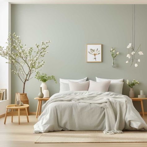 3+ Unique Green Paint Ideas for a Soothing Bedroom Space • 333+ Images • [ArtFacade] Green Paint Bedroom Ideas, Green Paint Bedroom, Paint Bedroom Ideas, Green Paint Ideas, Light Green Rooms, Green Bedroom Paint, Light Green Bedrooms, Mint Green Bedroom, Green Bedroom Walls