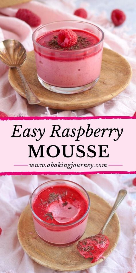 Dairy Free Raspberry Dessert, Chocolate Mousse With Raspberries, Light And Fresh Desserts, Dessert Recipes Light, Desserts With Frozen Raspberries, Lactose Free Desserts Easy, Dairy Free Mousse Recipes, Fresh Raspberry Recipes Healthy, Dairy Free Jello Desserts