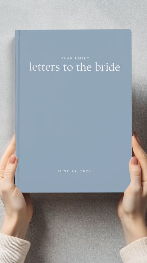 Something Blue Letters to the Bride Book Bridal Shower Gift From Bridal Party to Bride Keepsake Wedding Gift Bride Something Blue for Bride - Etsy Letters To The Bride Book, Blue Bridal Shower Favors, Blue Bridal Shower Themes, Bridal Lunch, Bride Something Blue, Letters To The Bride, Something Blue For Bride, Wedding Dress Low Back, Bridal Shower Gifts For Bride