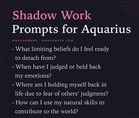 Omens Signs, Aquarius Journal, Moon Aquarius, Magical Journal, Shadow Work Prompts, Moon Omens, Sun Aquarius, Crystal Elixir, My Moon Sign