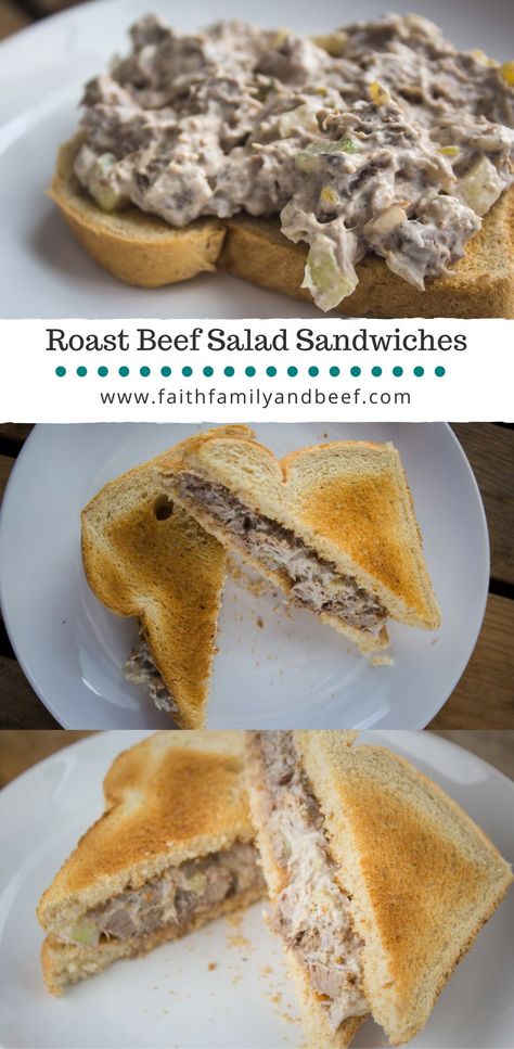 Recipe For Roast Beef, Salad For Sandwiches, Roast Beef Salad, Brunch Sandwiches, Roast Beef Sandwich Recipes, Recipe For Roast, Sandwich Spreads, Leftover Pot Roast, Beef Sandwich Recipes