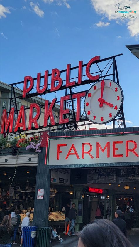 photo of pike place market in seatttle washington Seattle With Kids, Washington Things To Do, Things To Do For Free, Things To Do In Seattle, Pike Place Market Seattle, Seattle Center, Go Usa, Things To Do With Kids, Kid Friendly Activities