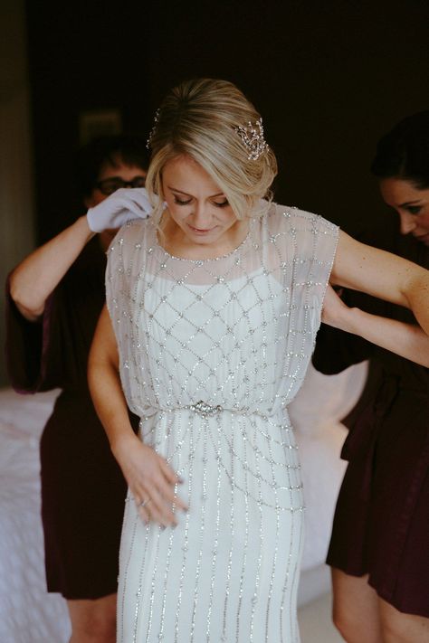 Bride wears Bardot by Jenny Packham for a 1920's Gatsby Glamour Inspired New Years Eve Wedding. Photography by Ruth Atkinson Gatsby Glamour, Retro Wedding Dresses, New Year's Eve Wedding, New Years Eve Wedding, Glamour Wedding, Vintage Inspired Wedding Dresses, New Years Eve Weddings, Wedding Inspired, Gatsby Wedding