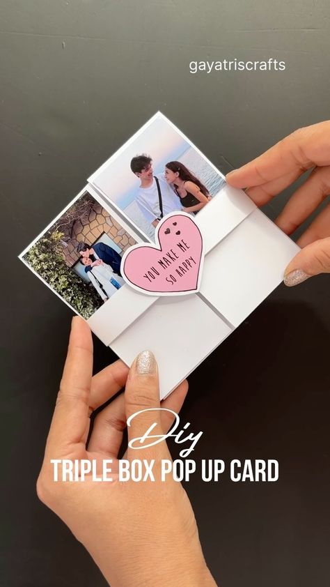 Instagram Diy Pop Up Cards, Photo Crafts, Diy Photo Book, Personalised Gifts Diy, Photo Cubes, Bff Gifts Diy, Money Gifts, Book Crafts Diy, Handmade Gifts Diy