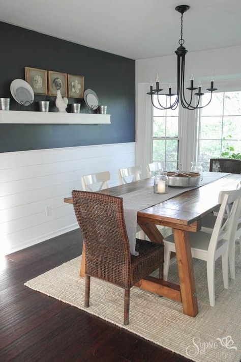 Love it? Share away!Holy Moly. Mark this day on the calendar, I’m actually sharing our dining room table and final … Read More → Farmhouse Dining Rooms Decor, Modern Farmhouse Dining Room, Dining Room Remodel, Modern Farmhouse Dining, Dining Room Makeover, Dining Room Wall Decor, Dining Room Inspiration, Farmhouse Dining Room, Room Remodeling