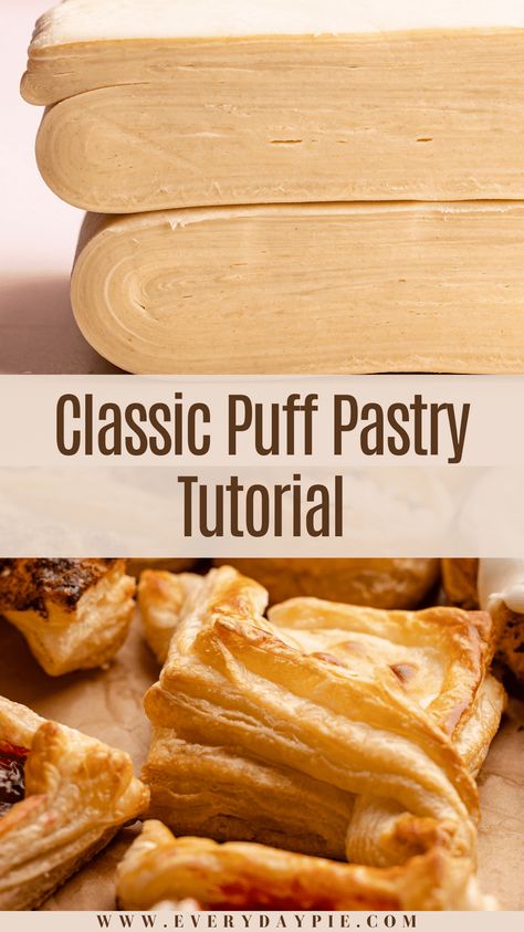 Yeast Puff Pastry Recipes, Diy Puff Pastry Recipes, Home Made Puff Pastry Recipes, How To Make French Pastries, Homemade Puff Pastry Recipes, Puff Pastry Dough Recipes Easy, Homemade Puff Pastry Dough Recipes, Puff Dough Recipes, Diy Puff Pastry Dough