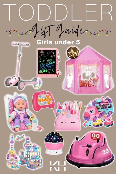 Looking for gift ideas for toddler girls & cute toddler girl Christmas gift ideas? Shop this toddler girl gift guide for all of my kiddos favorites!! These 5 year old girl gifts (and under) are perfect little girl Christmas gifts they’ll love (and actually use!) Christmas Gifts For Four Year Old Girl, Gift Guide 4 Year Girl, Christmas Gift Ideas For 3 Year Girl, Best Gifts For 5 Year Girl, Christmas Gifts For 4 Year Girl, Best Gifts For 4 Year Girl, Christmas Gift Ideas For 5 Year Girl, Christmas Gifts For 6 Year Girl, Christmas Gifts For 5 Year Girl