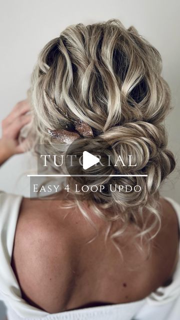 Lose Updo Hairstyles Wedding, Messy Wedding Updo Tutorial, Blonde Hair Up Do, Short Blonde Hair Updo, Hair Up Bridal Styles, At Home Wedding Hairstyles, How To Updos For Medium Length Hair, Loose Bun Updo Tutorial, Loose Updo Wedding Tutorial