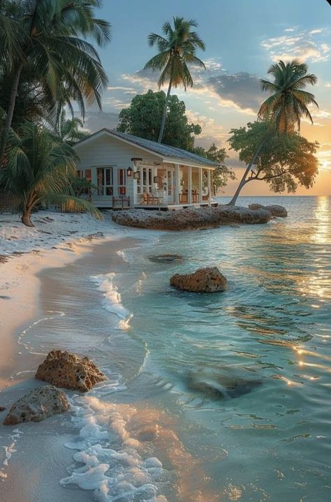 Hawaii Beach House, Houses By The Beach, Dream Life House, Dream Beach Houses, Hawaii Homes, House Beach, Island House, Pretty Landscapes, Dream Beach