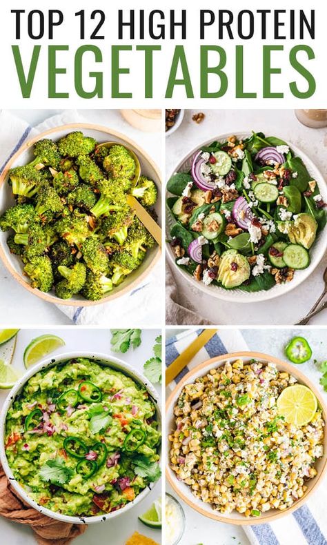 Protein Salads, Perfect Baked Sweet Potato, High Protein Vegetables, Protein Vegetables, Protein Salad, High Protein Vegetarian Recipes, Safe House, Vegetarian Protein, Fiber Diet