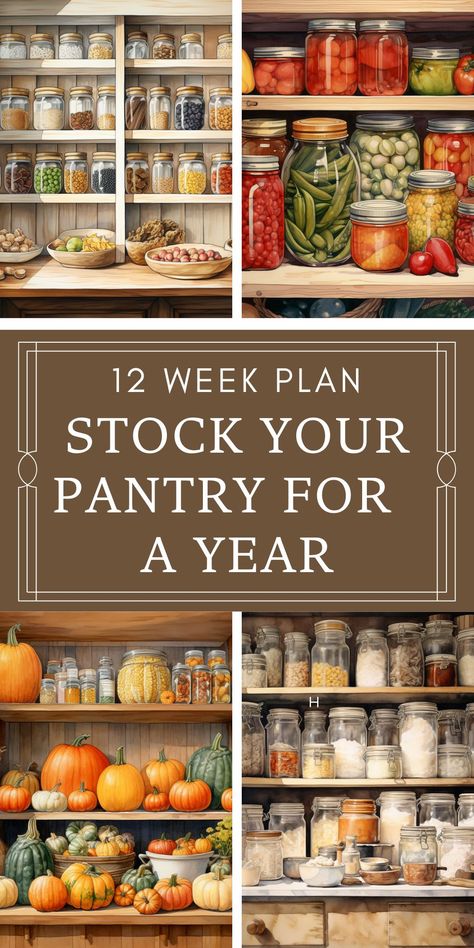 Forget the stress of daily market runs! We've got the ultimate guide to help you build a pantry that will carry you through the year with ease. Pantry Blueprint, Build A Pantry, Pantry Plans, Emergency Preparedness Food Storage, Survival Food Storage, Emergency Preparedness Food, Stock Your Pantry, Home Canning Recipes, Canning Food Preservation