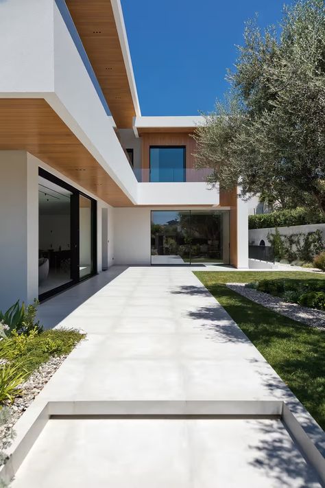 L2 Residence: A Patras House with a Unique L-Shape | HomeAdore H Shaped House Exterior, House L Shape Design, Small L Shaped House Design, L Shaped Modern House, L Shape House Design Exterior, L Shape House Design, L Shaped Houses Exterior, U Shape House, L Shaped Building