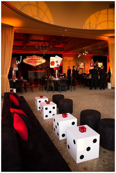 Classy Vegas Themed Party, Bar Themed Party Decoration, Vegas Night Themed Party, Vintage Vegas Party Decorations, Corporate Casino Night, Vegas Dance Theme, Casino Theme Decorations, Themed Bar Ideas, Casino Night Decorations