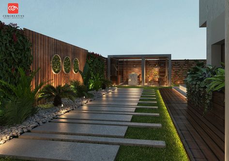 Private villa's garden's at rehab on Behance Relaxation Garden, Planning Garden, Outdoor Landscape Design, Terraced Landscaping, Roof Garden Design, Terrace Garden Design, Courtyard Gardens Design, Rooftop Terrace Design, Rooftop Design