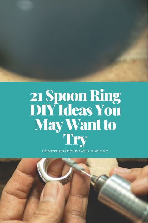 How To Bend Silverware For Jewelry, Silver Spoon Rings Diy How To Make, Spoon Jewelry Diy Bracelets, Antique Spoon Rings, Silverware Rings Diy, Spoon Jewellery Ideas, How To Make Jewelry From Silverware, Spoon Ring Ideas, How To Make A Spoon Ring