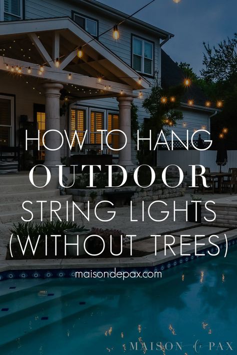 Summer Lights Outdoor, Hanging Backyard Lights, Backyard Hanging Lights Ideas, String Lights For Backyard, Hang Lights In Backyard, Backyard Lights On Fence, Decorating With Solar Lights, Outdoor Hanging Lights Ideas, String Lights Outdoor Fence