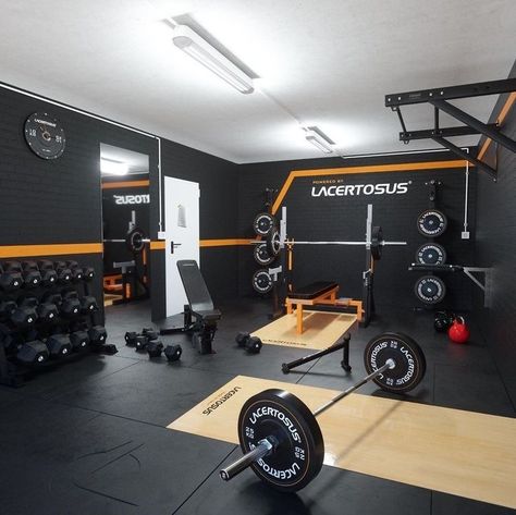 Basement Gym Ideas, Small Home Gyms, Home Gym Basement, Dream Home Gym, Gym Design Interior, Small Home Gym, Doors Diy, Home Gym Garage, Workout Room Home