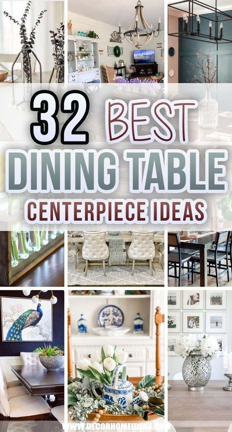 Dining Table Centerpiece Ideas, Dining Table Decor Everyday, Dining Table Decor Centerpiece, Dining Table Centerpieces, Table Centerpiece Ideas, Farmhouse Table Centerpieces, Christmas Dining Table Decor, Table Centerpieces For Home, Kitchen Table Centerpiece