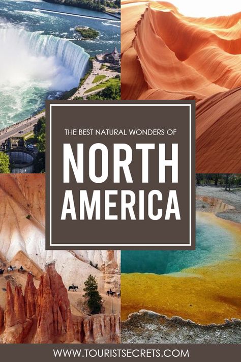 Though not as historically rich as Europe and Asia, the one thing that North America has going for it is a wide range of natural wonders. No trip to North America would be complete without taking in a few of these awe-inspiring locales. But with so many, it may be hard for you to choose which ones to see.   #North #America #TouristSecrets #Travel #Traveller #Destination #TouristSpot #TravelTips America Gifts, Vacations In The Us, North America Travel Destinations, Travel Bucket List Usa, Famous Landmarks, Travel Sites, North America Travel, Mexico Travel, Canada Travel