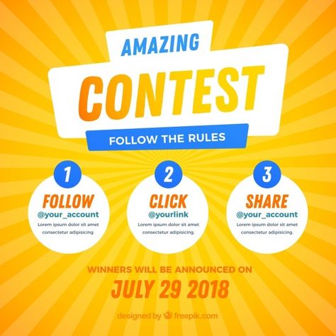 Social media contest design Free Vector | Free Vector #Freepik #freevector #design #technology #social-media #web Contest Social Media Post, Contest Poster Design, Offer Poster Design, Giveaway Design, Social Media Contest, Offer Poster, Contest Poster, Social Media Contests, Facebook Contest