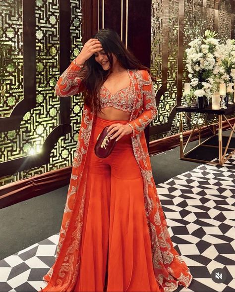 #FashionMistakes #StyleErrors #FashionFauxPas #WardrobeMistakes #FashionDonts #OutfitBlunders #StyleTips Haldi Trending Outfits, Western Indian Outfits Women, Orange Indian Lehenga, Western Wedding Ideas Dresses, Ethnic Indo Western Outfits, Destination Wedding Indian Outfits, Trending Outfits Traditional, Designer Ethnic Wear For Women, Orange Indo Western Outfits