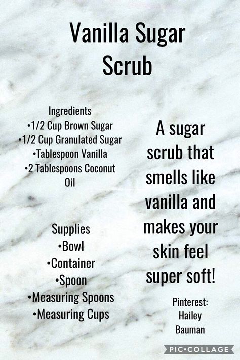 Sugar Body Scrub Diy, Vanilla Sugar Scrub, Body Scrub Homemade Recipes, Gross Things, Diy Body Scrub Recipes, Diy Sugar Scrub Recipe, Body Scrub Recipe, Sugar Scrub Homemade, Homemade Scrub