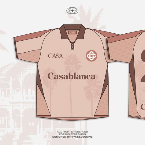 Football Jersey Concept Design for @casablancabrand 🌴 Support is so appreciated ❤️ #casablanca #casablancaparis #footballjersey T Shirt Design For Sports, Best Soccer Jersey Design, Tshirt Inspo Design, Sport Shirts Design, Men Inspo Outfit, Cool Jersey Design, Football Jersey Design Ideas, Jersey Ideas Design, Corporate Uniform Design