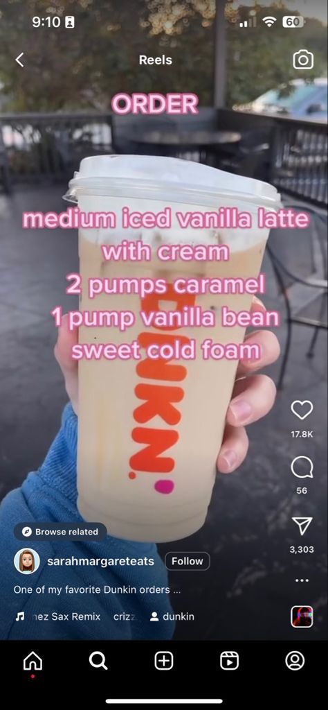 Good Drinks At Dunkin, What Drink To Get From Dunkin, Biggby Secret Drinks, Must Try Dunkin Drinks, Dunkin Sweet Drinks, Yummy Dunkin Iced Coffee Orders, What To Get From Dunkin, Non Coffee Dunkin Drinks, Dunkin Iced Coffee Drinks