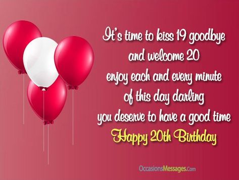 https://www.occasionsmessages.com/birthday/20th-birthday-wishes-messages Happy 20 Birthday Son, Happy 20 Birthday Quotes, 20th Birthday Wishes, Happy Birthday Sms, Birthday Wishes Sms, Birthday Wishes For Girlfriend, Birthday Wishes For Son, Wishes For Daughter, Happy 20th Birthday