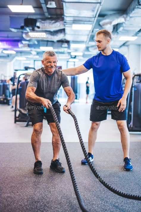 Senior man exercising at the gym with gym instructor. by photocreo. Senior man exercising at the gym with gym instructor. Personal training, healthy lifestyle. #AD #gym, #instructor, #exercising, #Senior Man Exercising, Gym Instructor, Gym Trainer, Branding Photoshoot Inspiration, Fitness Photoshoot, Fitness Photography, Senior Fitness, Personal Trainers, Branding Photoshoot