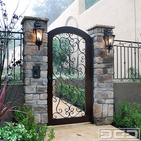 Tor Design, Iron Garden Gates, Nordic Lamp, Patio Fence, Lan Can, Front Gates, Entry Gates, Iron Gates, Garden Gate