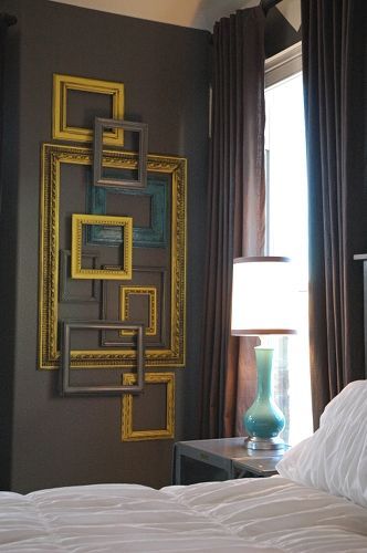 frames on frames Empty Picture Frames, Old Picture Frames, Decor Ikea, Diy Picture Frames, Gallery Wall Frames, Diy Home Decor Projects, Cornice, Design Case, Architectural Digest