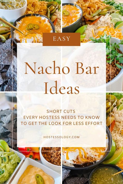 Taco Bar Super Bowl Party, Make Your Own Nacho Bar, Ultimate Nacho Bar, Boujee Taco Bar, Nacho Cheese Bar Ideas, Tailgate Nacho Bar, Bar Nachos Recipe, Nachos For Party Taco Bar, Large Nacho Bar