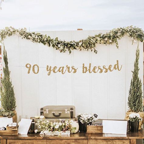 By a Pro: 90th Birthday Party Decorations and Ideas by a Professional Event Planner 100 Birthday Decorations, 90th Birthday Banner, Cheers To 70 Years, 80th Birthday Banner, 70th Birthday Banner, 60th Birthday Banner, 50th Birthday Banner, 40th Birthday Banner, 30th Birthday Banner