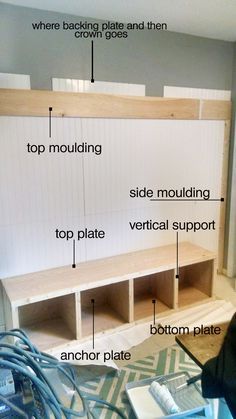 DIY Custom Mudroom for Under $200 - Beadboard and Built in Bench Tutorial Custom Mudroom, Beadboard Wall, Armoire Entree, Mud Room Entry, Mudroom Lockers, Diy Mudroom, Mudroom Entryway, Diy Mudroom Bench, Mudroom Decor