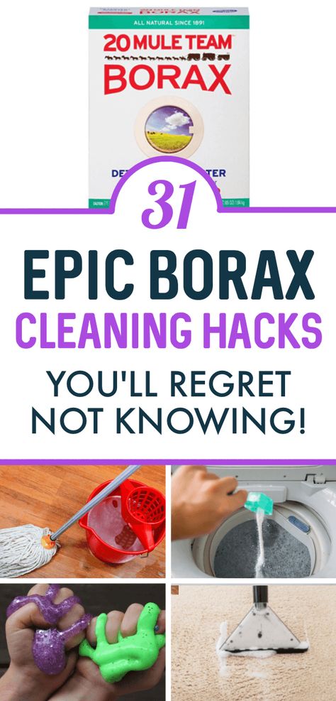 Cleaning your home with borax is one of the easiest and most effective thing to do as borax is an amazing cleaner. Take your cleaning to next level by using these borax cleaning hacks and cleaning tips to see a complete difference with easy cleaning. Best Cleaning Hacks, Home Improvement Hacks, Borax Cleaning, Epson Salt, Easy Cleaning Hacks, Diy Cleaning Solution, Homemade Cleaning Solutions, House Tips, Cleaning House