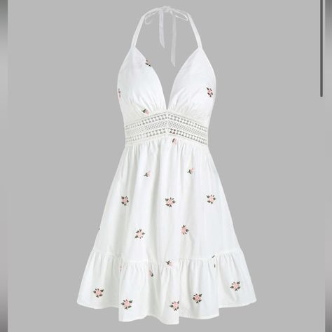 New With Tags! Composition: 100% Cotton Stretch: Non Fit Type: Regular Occasion: Daily Casual, Vacation Length: Mini Neckline: V-Neck Cider Dresses, Floral Sundress, Cute Summer Dresses, Floral Ruffle, Fancy Dresses, Outfit Inspirationen, Pretty Dresses, Cider, Pretty Outfits