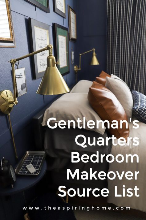 a post with a comprehensive list of items used to create a teen boy bedroom Single Man Bedroom, Mans Bedroom Ideas, Adult Male Bedroom Ideas, Young Man Bedroom, Man Bedroom Ideas, Young Mans Bedroom Ideas, Young Man Room, Guys Bedroom Ideas, Young Mans Bedroom