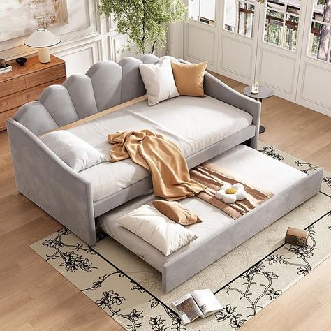 Bed With Underbed, Single Couch, Velvet Sofa Bed, Grey Sofa Bed, Single Sofa Bed, Modern Bed Frame, Pull Out Sofa Bed, Sofa Bed Design, Double Sofa Bed