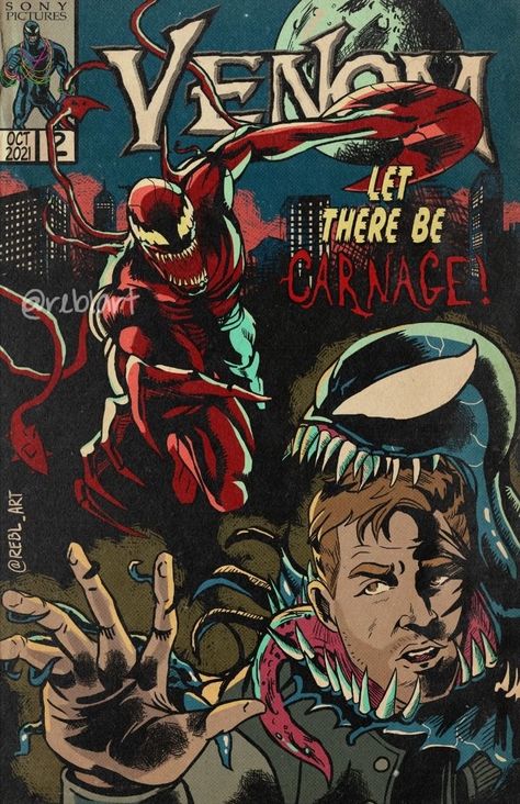 Marvel Comic Poster, Marvel Retro Poster, Venom Eddie Brock, Venom Poster, Venom Eddie, Carnage Venom, Venom Comic, Carnage Symbiote, Cletus Kasady