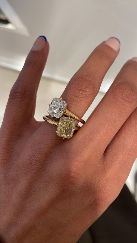 Antique Cushion Cut, Yellow Diamond Ring, The Bling Ring, Antique Cushion, Cute Engagement Rings, Future Engagement Rings, Luxe Jewelry, Dream Engagement Rings, Jewelry Lookbook