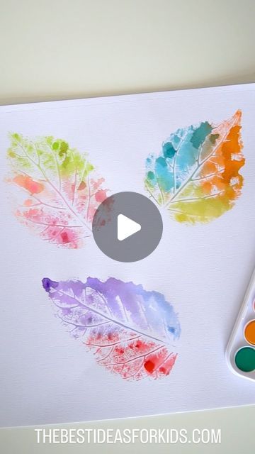 Kim McLeod | The Best Ideas for Kids on Instagram: "WATERCOLOR LEAF PAINTING 🍃 🍁 🍂 Here’s a simple but beautiful way to make leaf art with kids! Add a few different watercolors to the vein side of a leaf. Press onto cardstock or watercolor paper. This makes the prettiest leaf art 😍🍃🍂 Kids of all ages can do this! And if you haven’t tried the classic crayon rub🖍 leaf art, try this 👉 place the leaf under a piece of paper and rub a crayon on top. For more crafts, see my NEW book called, Cut & Color Crafts for Kids. . Follow me at @bestideasforkids for more fun kid craft ideas. 🖍✂️ . . . . . . . #preschool #preschoolart  #toddleractivities #kidsactivities #totschool #kidscrafts #preschooler #prek #toddlercrafts #busytoddler  #kindergarten #homeschool   #toddlerfun #kidsplay  #craftsfo Leaf Rubbing Art Kids, Color Crafts For Kids, Leaf Rubbing Art, Kid Craft Ideas, Leaf Printing, Watercolor Leaf, Pretty Leaf, Leaf Painting, Kid Craft